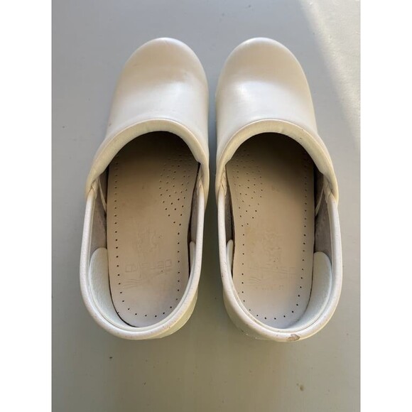 DANSKO Clogs Slip On Comfort Nurse Nursing Shoes White Leather Size 36 5.5-6 - Picture 2 of 7
